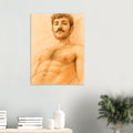 The Moustache, Gay Men's Art Print wall art print from JMH Prints