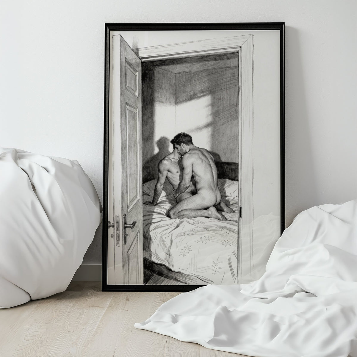 Queer Bedroom, 18+ Men's Art Print wall art print from JMH Prints