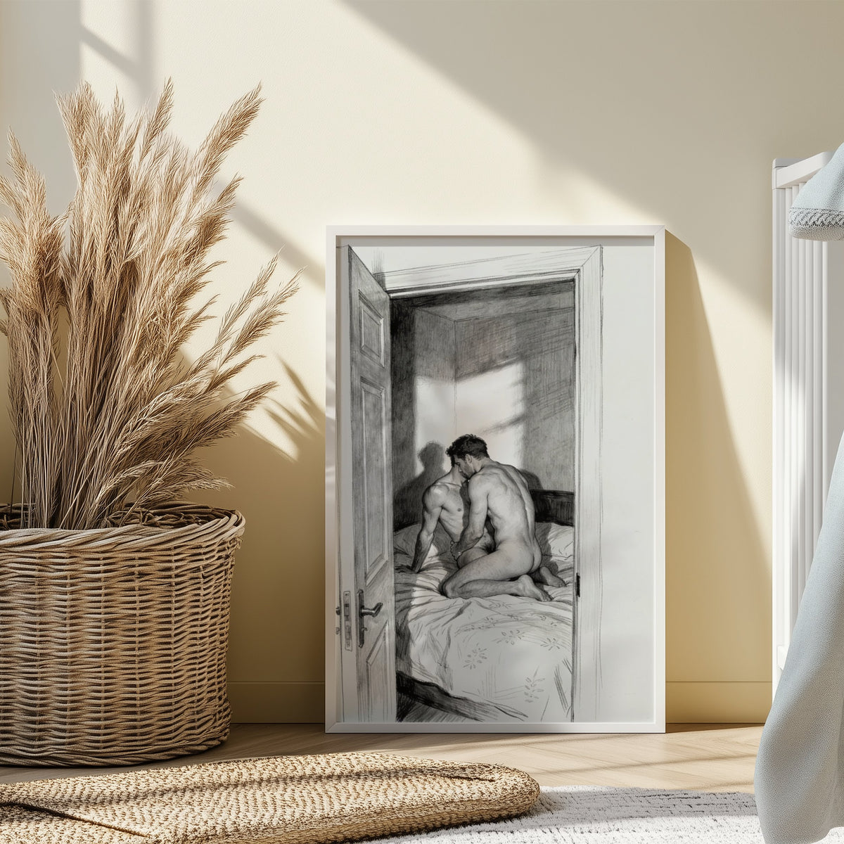 Queer Bedroom — 18+ Men's Art Print