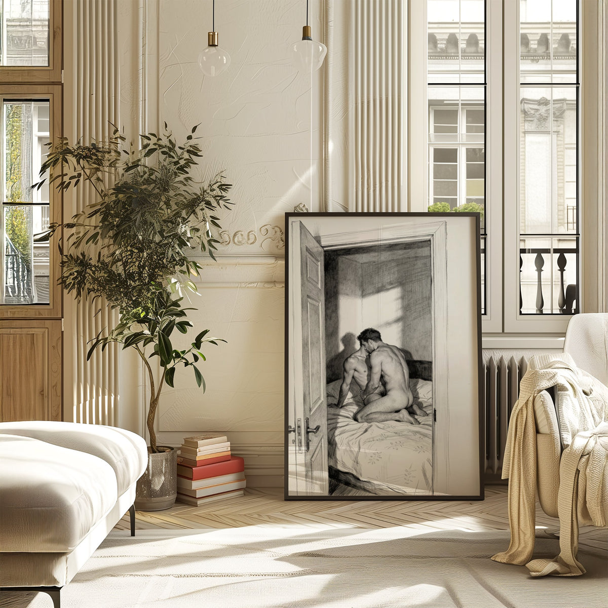 Queer Bedroom — 18+ Men's Art Print