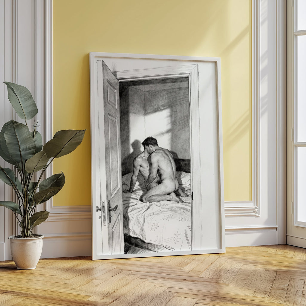 Queer Bedroom — 18+ Men's Art Print