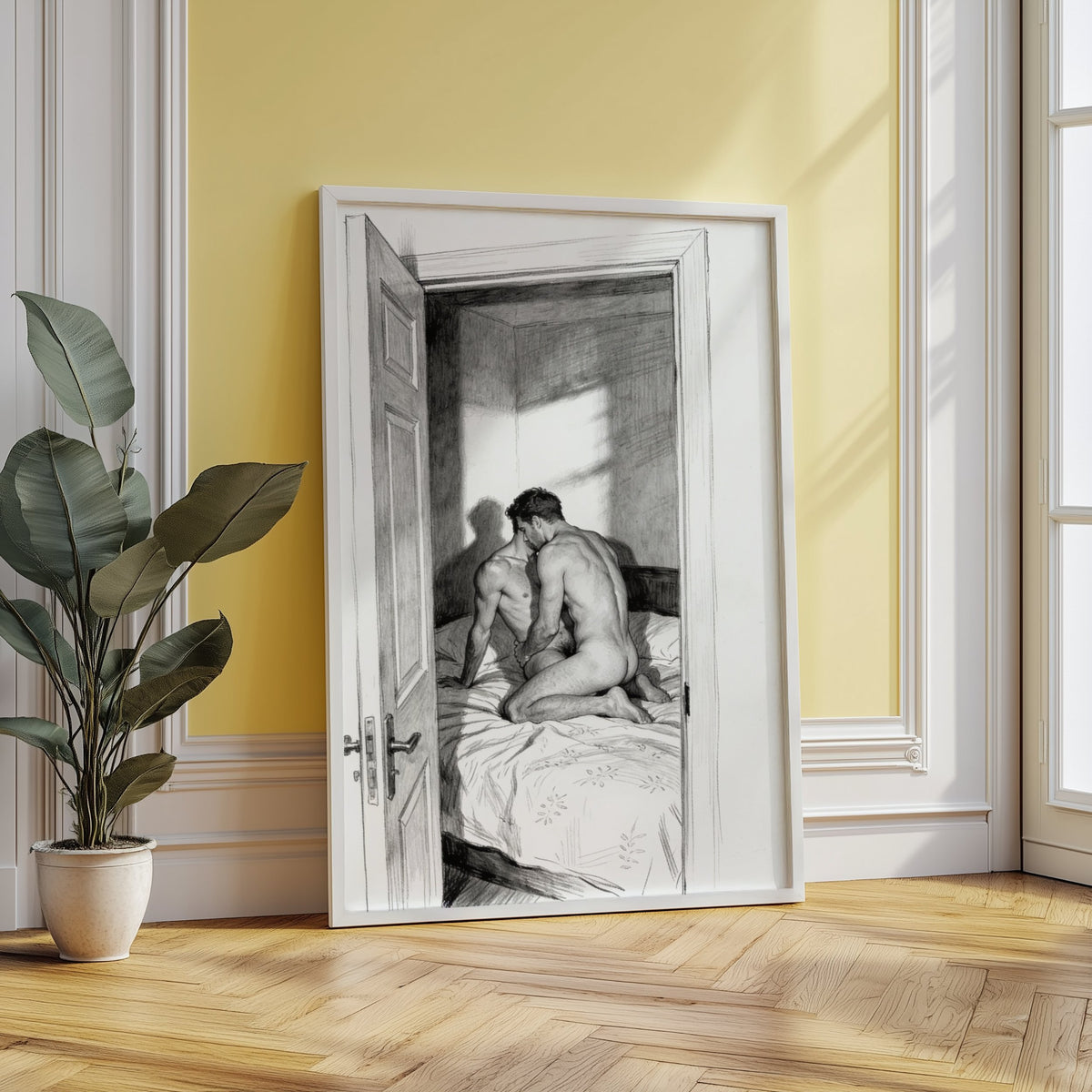 Queer Bedroom — 18+ Men's Art Print