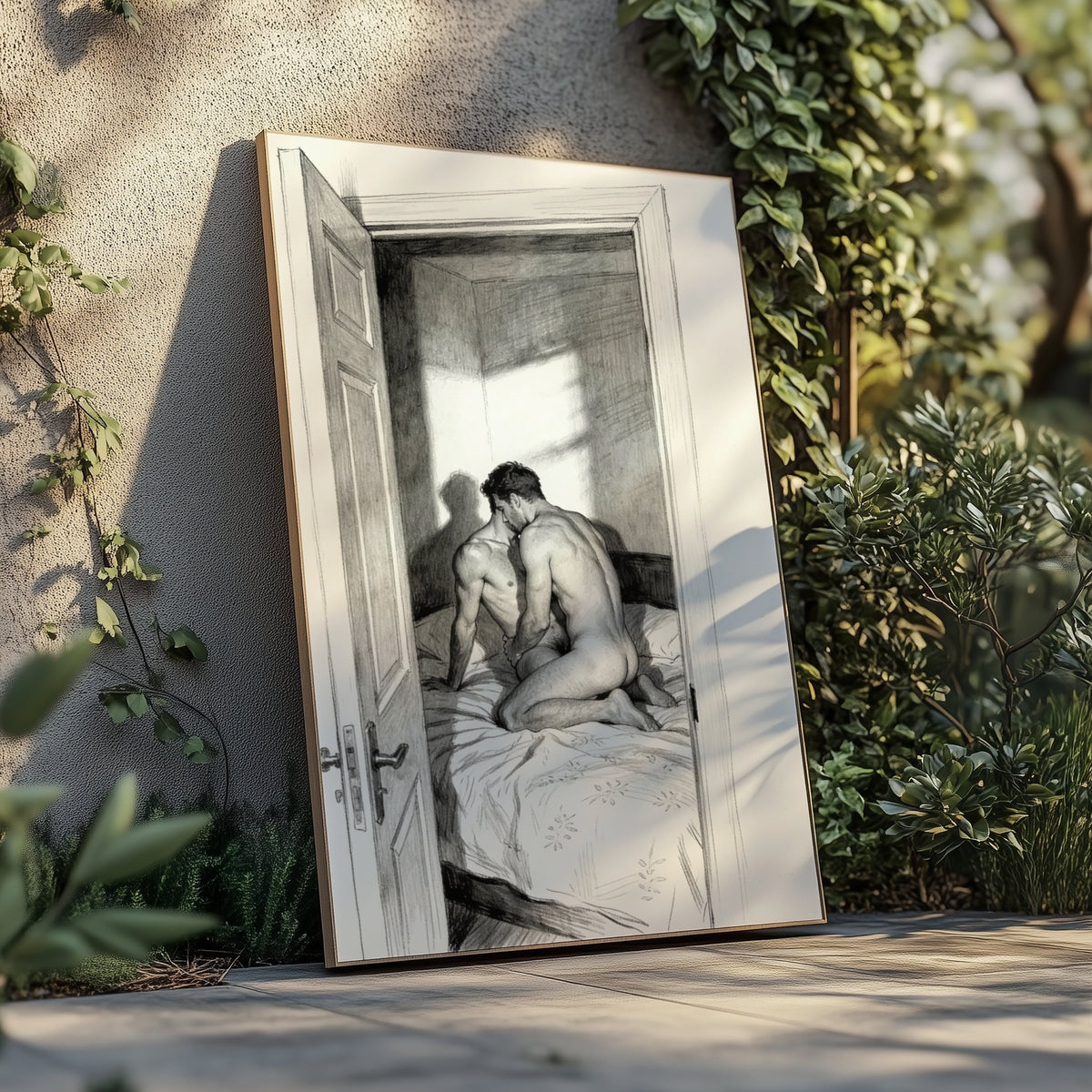 Queer Bedroom — 18+ Men's Art Print