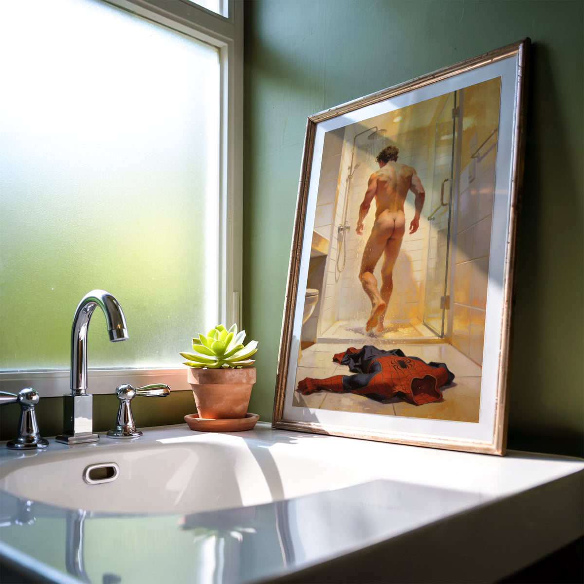 Spider-Man Nude Shower