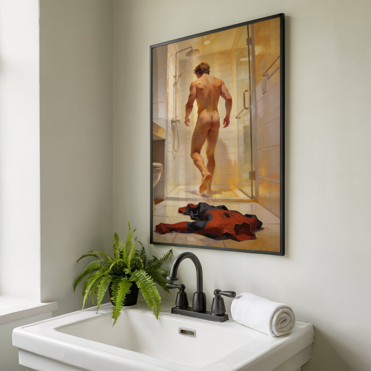 Spider-Man Nude Shower