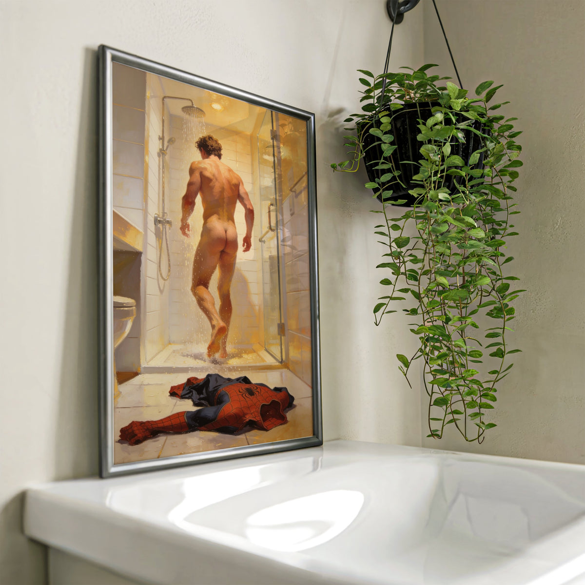 Spider-Man Nude Shower