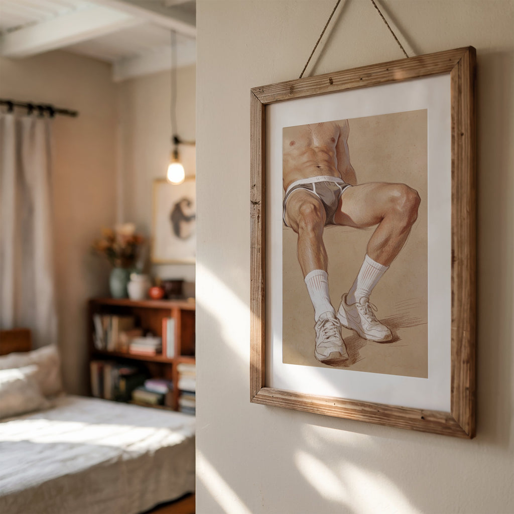 Briefs & Trainers — 18+ Men's Art Print