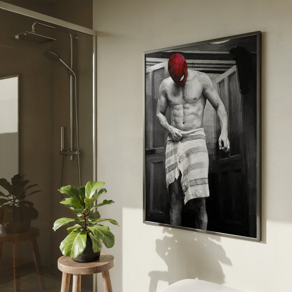 Spider-Man Sauna Scene B&W