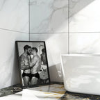 The Bathroom Kiss — Queer Couple Art Print