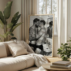 The Bathroom Kiss — Queer Couple Art Print