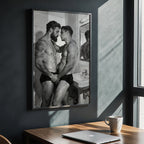 The Bathroom Kiss — Queer Couple Art Print
