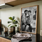 The Bathroom Kiss — Queer Couple Art Print