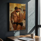The Bathroom Kiss — Queer Couple Art Print