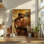 The Bathroom Kiss — Queer Couple Art Print