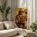 The Bathroom Kiss, Queer Couple Art Print wall art print from JMH Prints