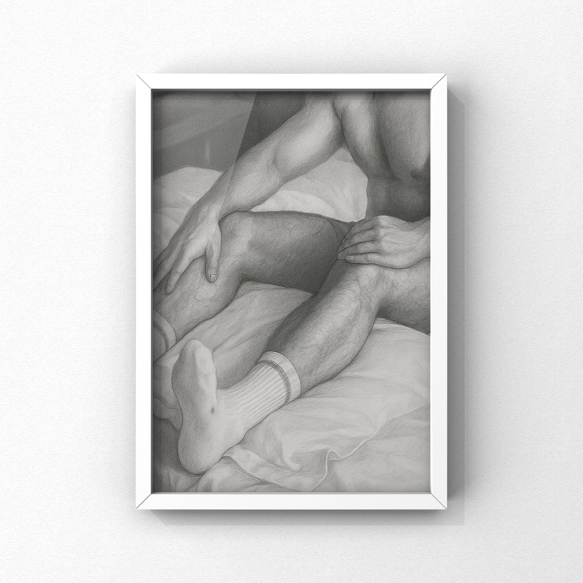 Male Queer White Socks print