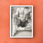 Striped Socks — Male Figure Art Print