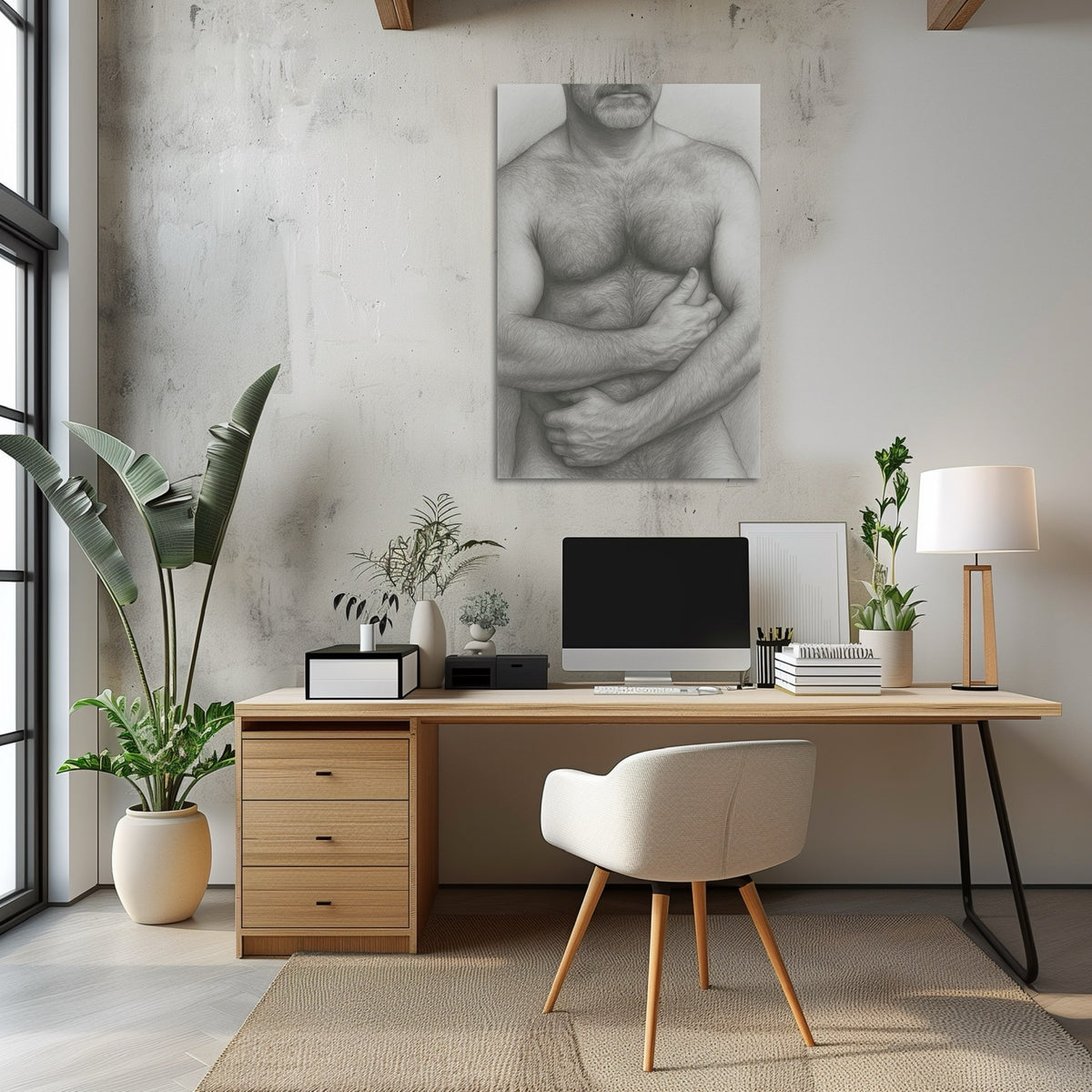Hairy Chest — 18+ Men's Art Print