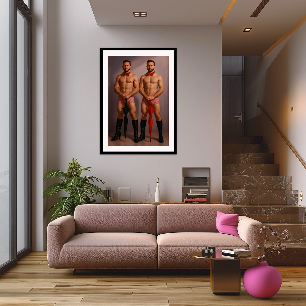 Men with Umbrellas — Queer Art Print