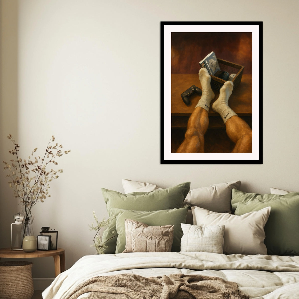 White Socks, Male Figure Art Print wall art print from JMH Prints