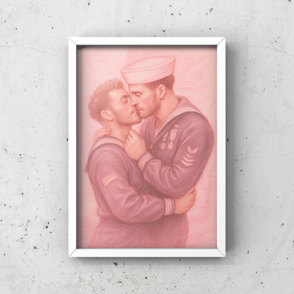 Pink Sailors — Queer Couple Art Print