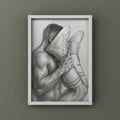 Legs Up & Socks, Queer Men's Art Print wall art print from JMH Prints