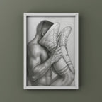 Legs Up & Socks, Queer Men's Art Print wall art print from JMH Prints