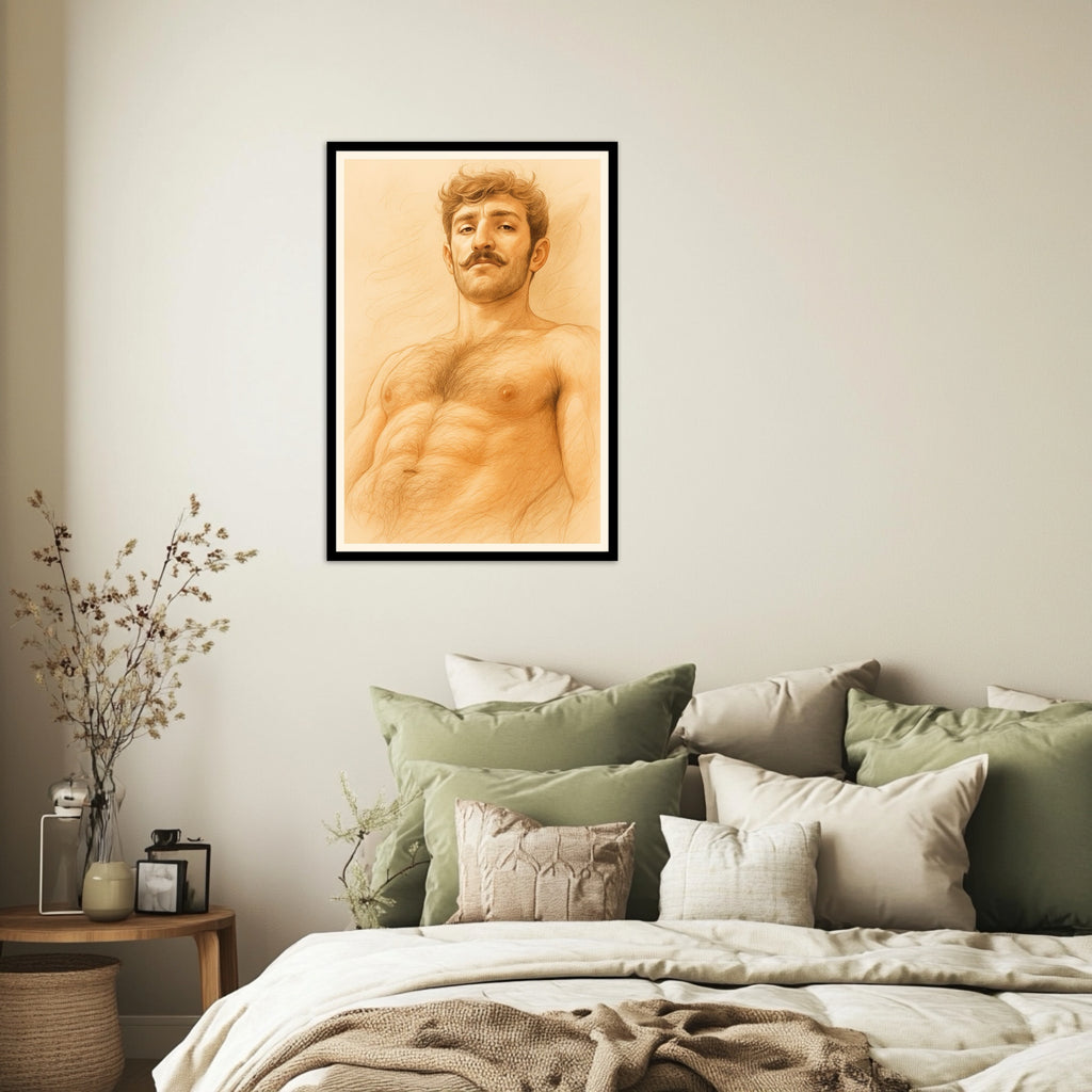 The Moustache — Gay Men's Art Print
