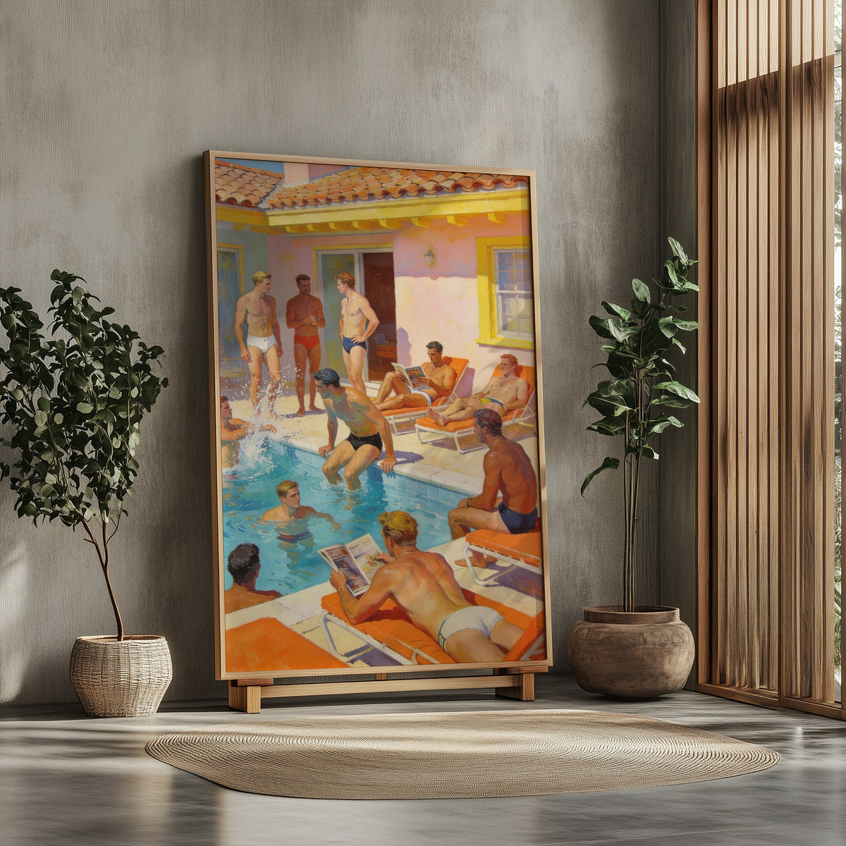 Poolside, Queer Art Print wall art print from JMH Prints