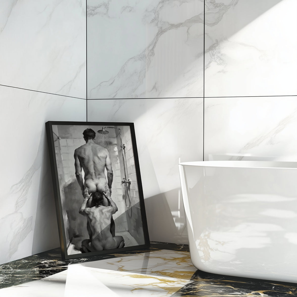 Shower Scene — Queer Men's Art Print