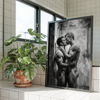 Shower Kiss, Queer Couple Art Print wall art print from JMH Prints