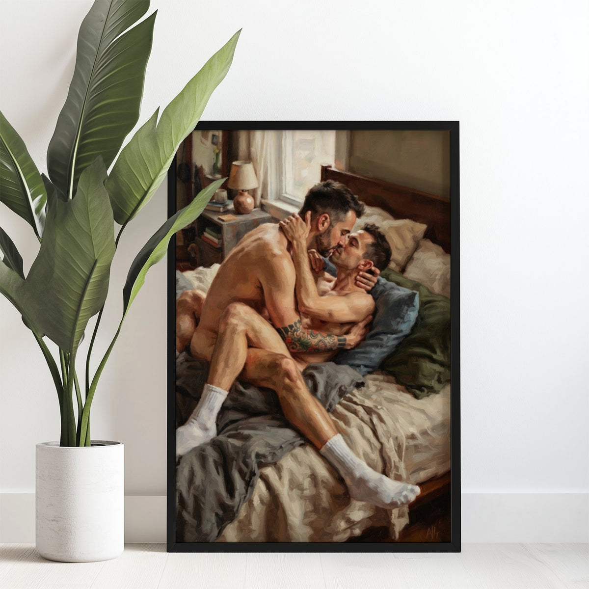 Queer Couple Bedroom Scene