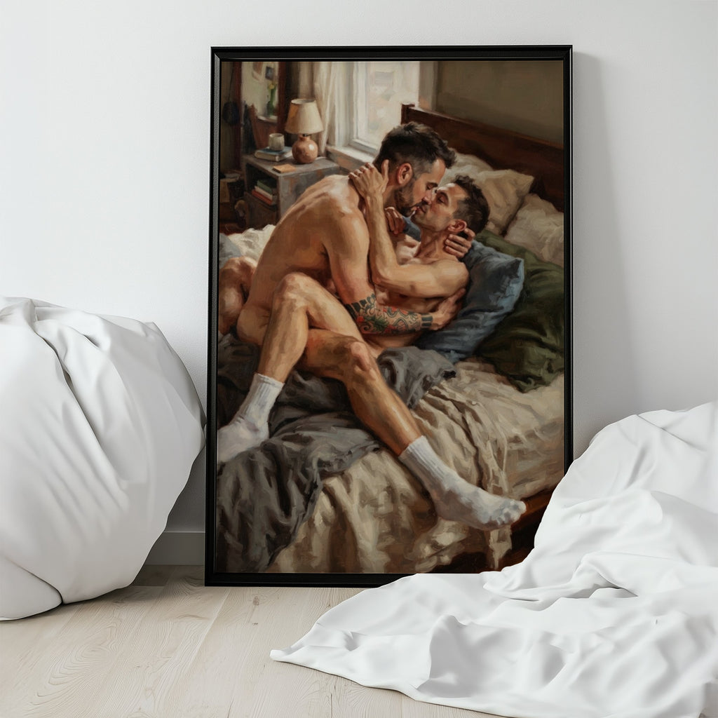Queer Couple Bedroom Scene