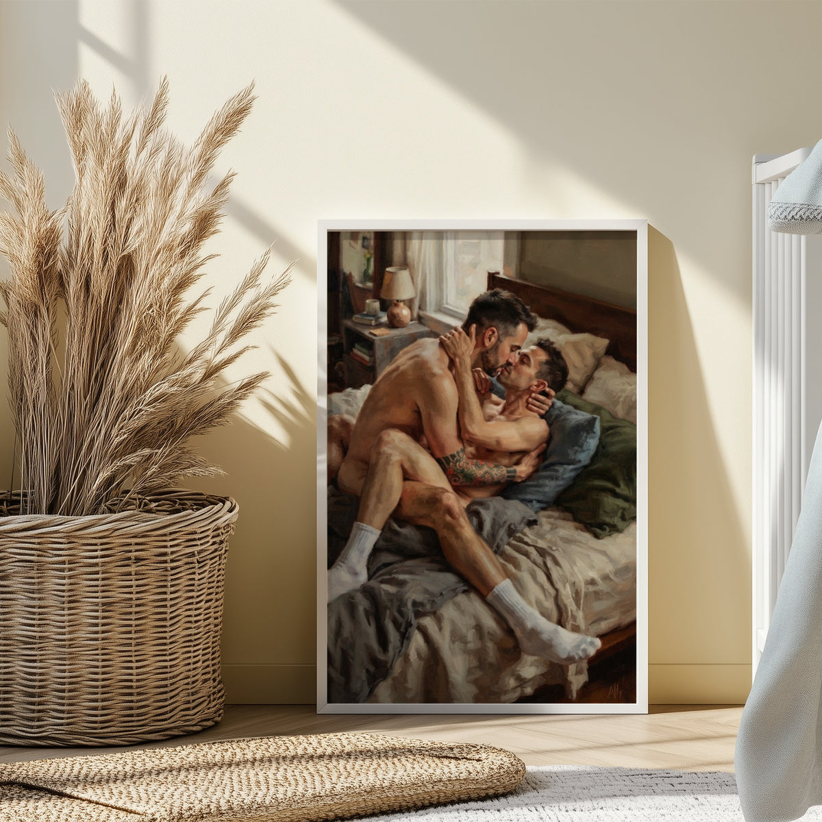 Queer Couple Bedroom Scene