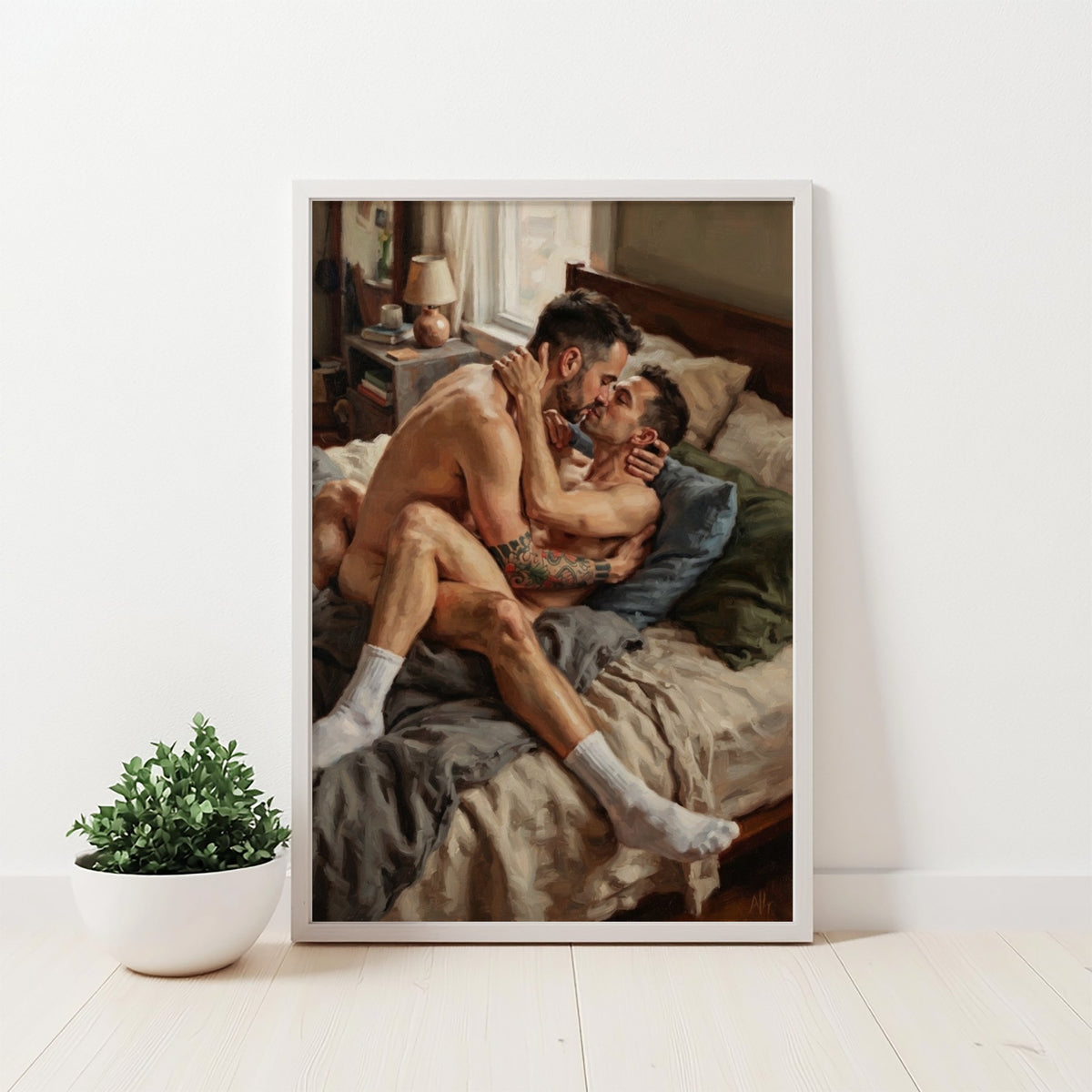 Queer Couple Bedroom Scene