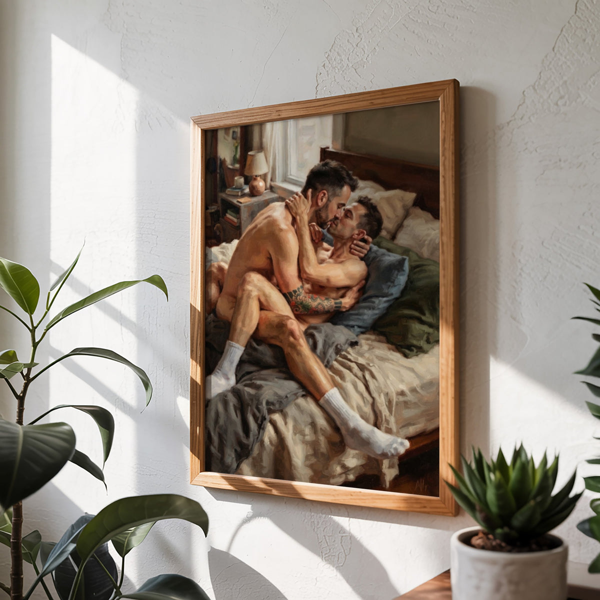 Queer Couple Bedroom Scene