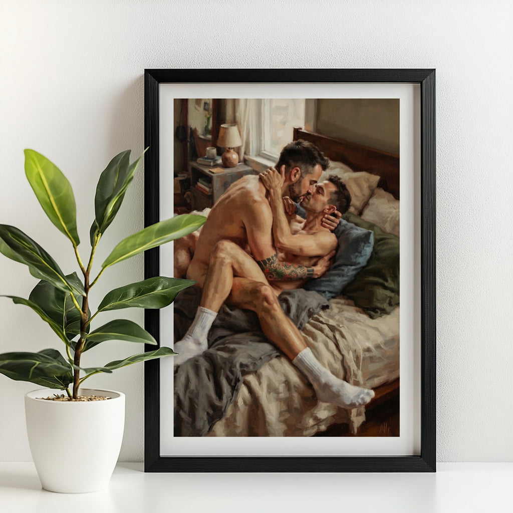 Queer Couple Bedroom Scene