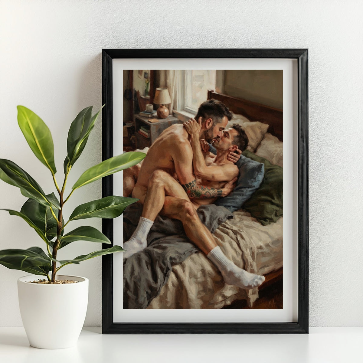 Queer Couple Bedroom Scene