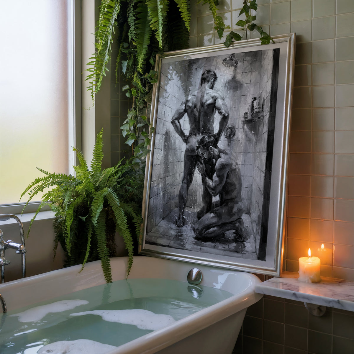 Shower Scene — Queer Men's Art Print