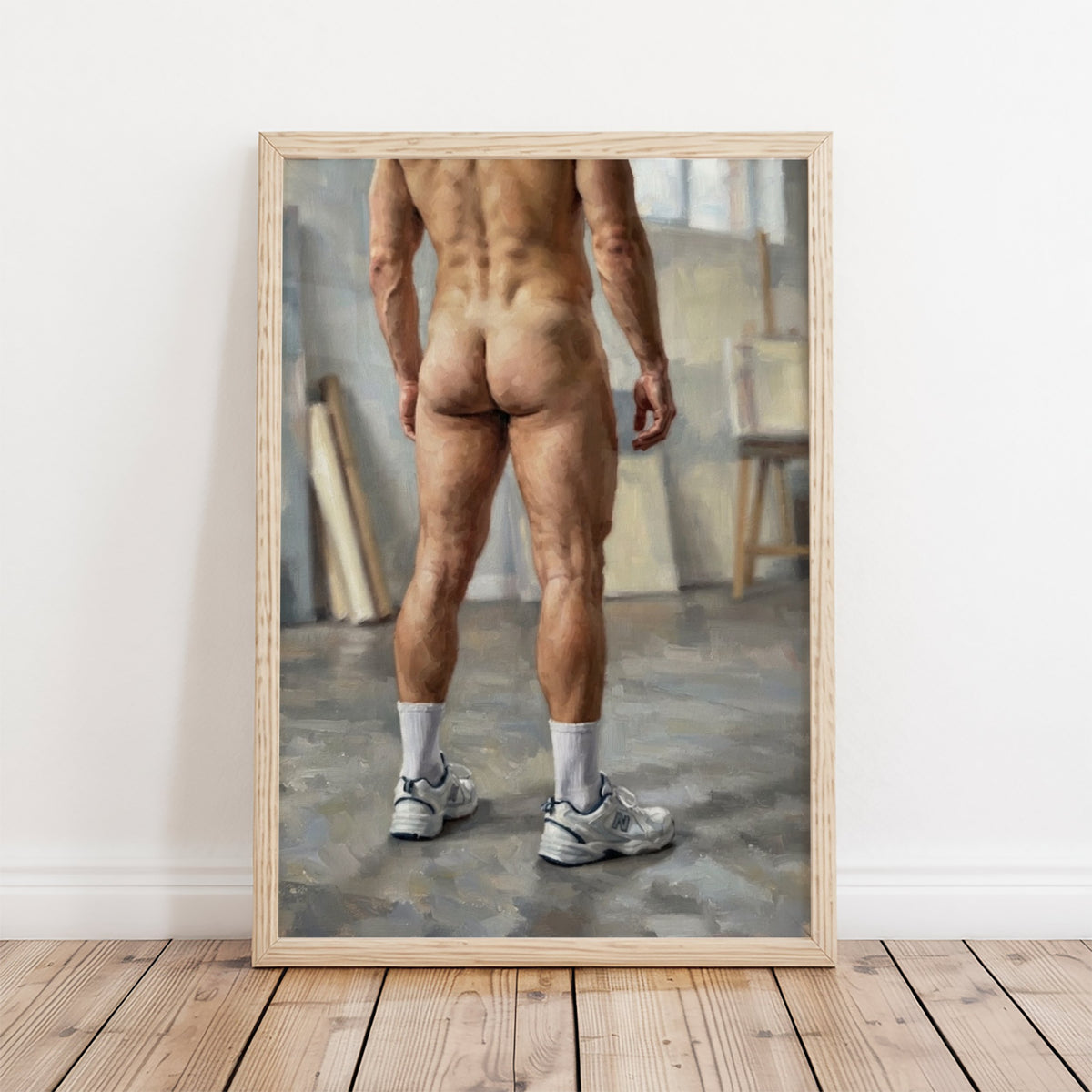 Trainers & Bottom, Queer Men's Art Print wall art print from JMH Prints