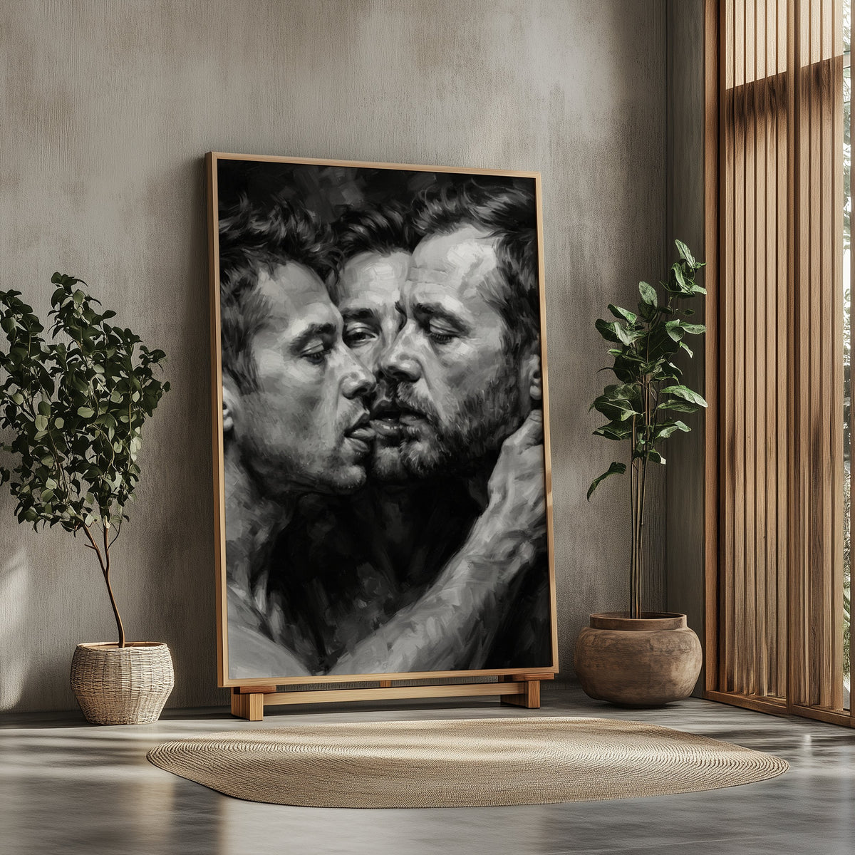 Three-Way Kiss — 18+ Queer Art Print