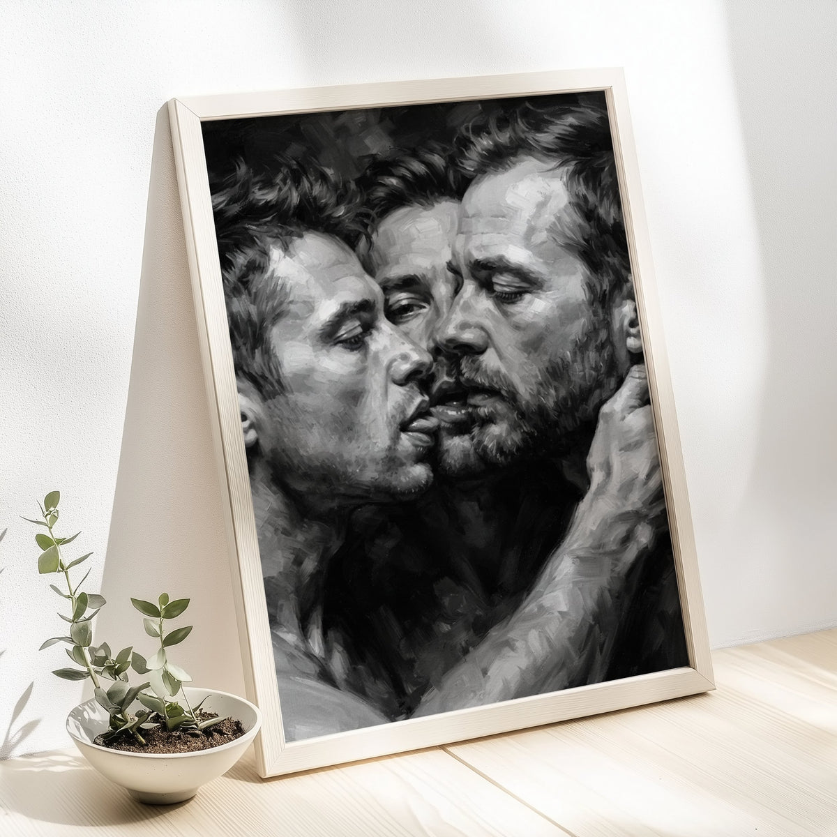 Three-Way Kiss — 18+ Queer Art Print