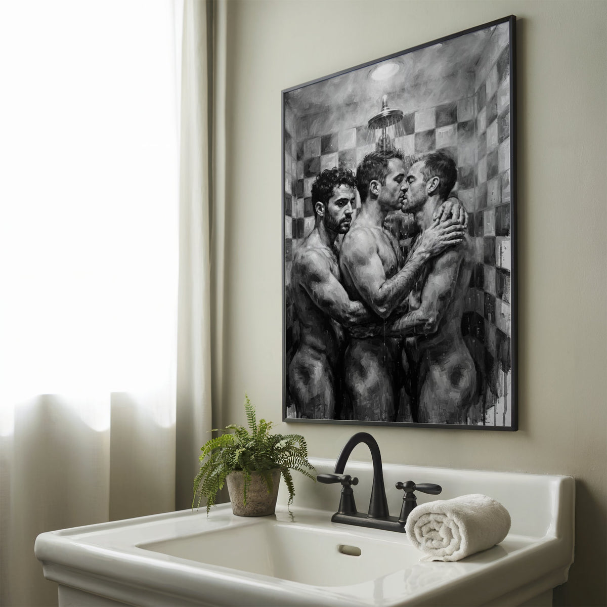 Shower Scene — Queer Men's Art Print