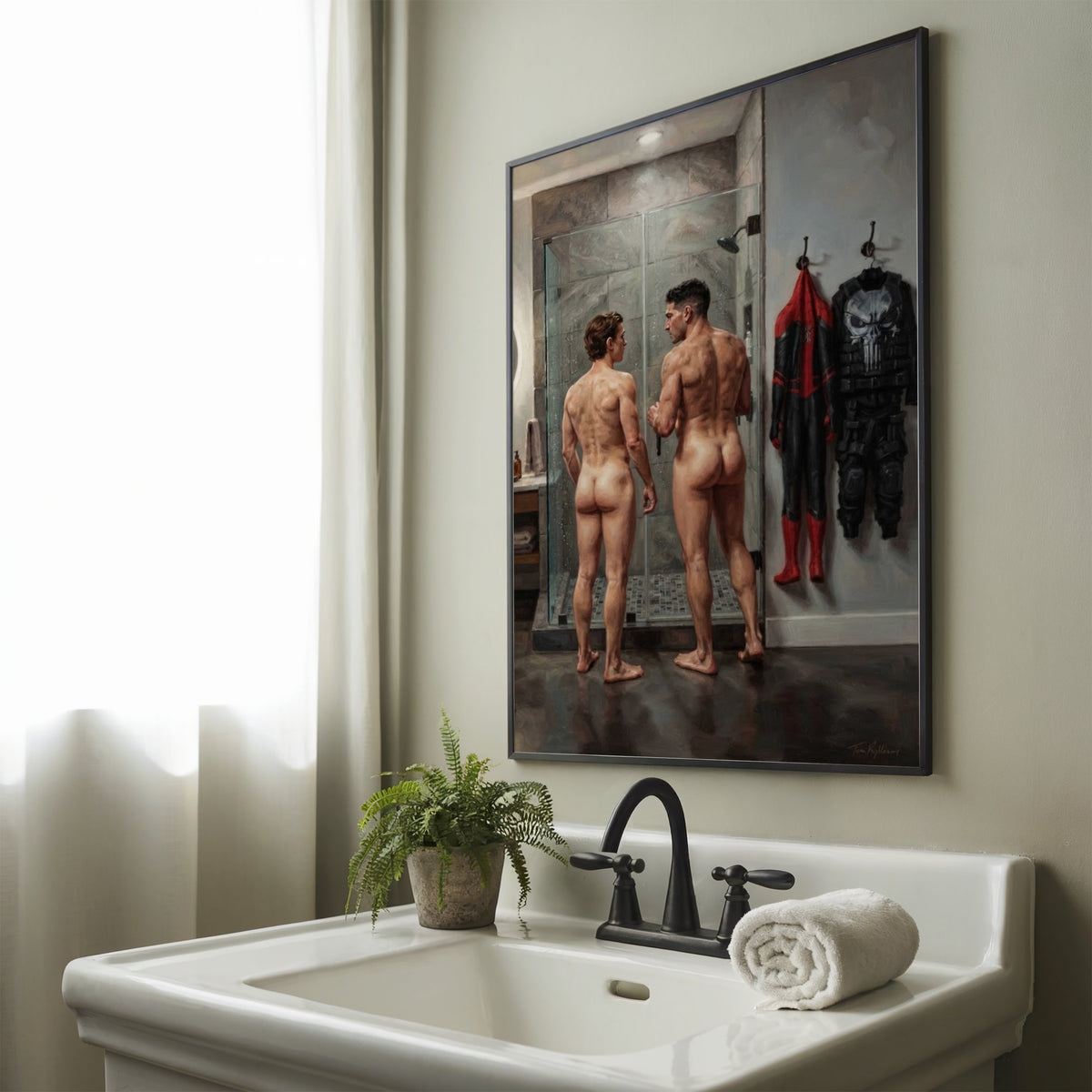 Spider-man and Punisher Shower