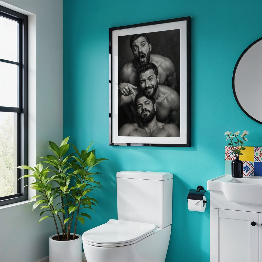 Bathroom Statement, Queer Toilet Art Print wall art print from JMH Prints