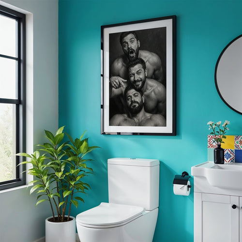 Bathroom Statement, Queer Toilet Art Print wall art print from JMH Prints