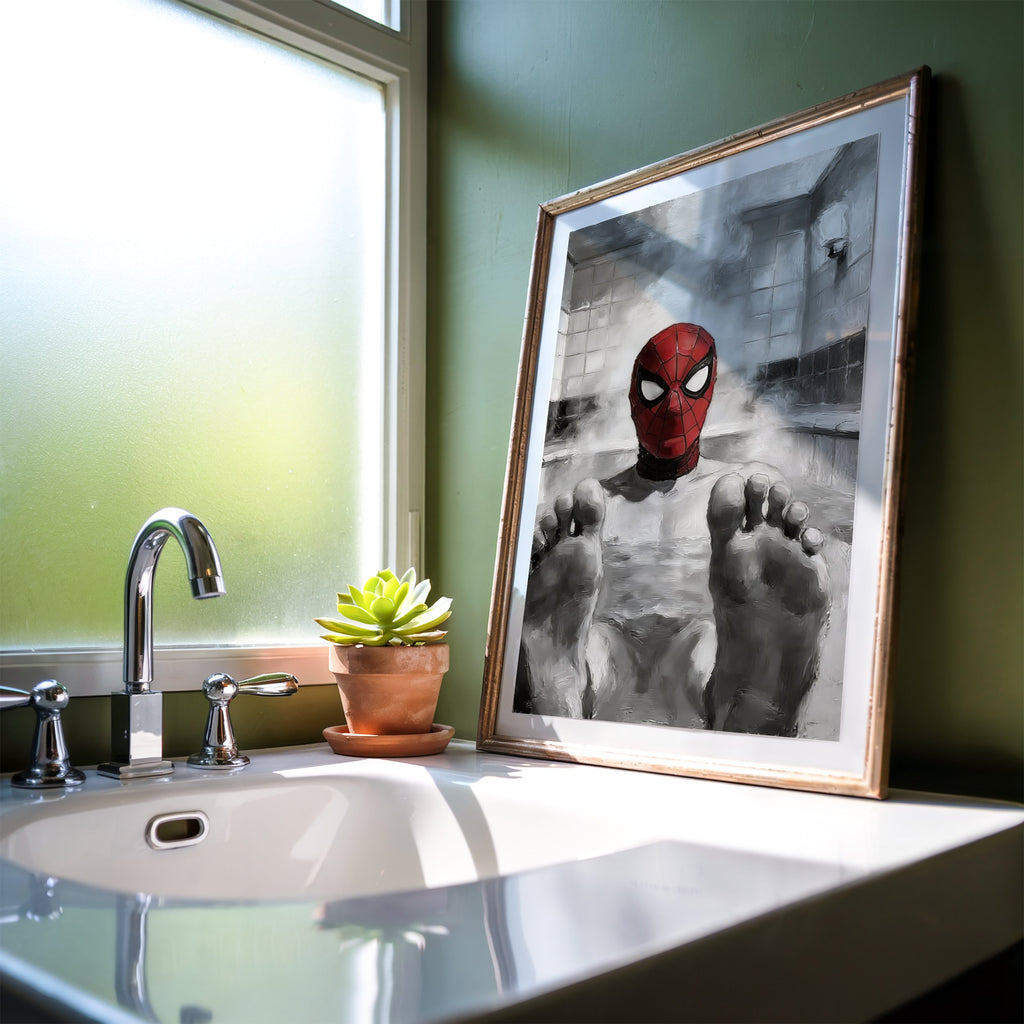 Spider-Man Sauna Scene B&W