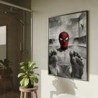 Spider-Man Sauna Scene B&W, JMH Prints wall art print from JMH Prints