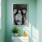 Male Figure — Black & White Bathroom Art