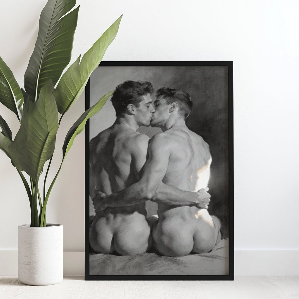 The Kiss — Queer Couple Art Print